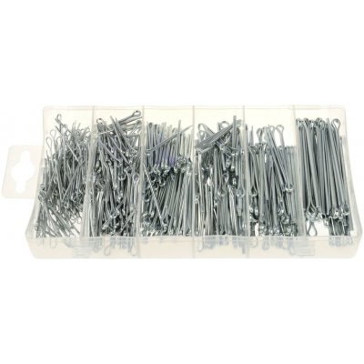 Závlačky, délka 25 - 64 mm, nerezové, sada 555 kusů GEKO G02826 – Zboží Mobilmania