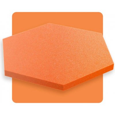 Akustický panel šestiúhelník oranžový 50x50 cm tloušťka 3cm hexagon – Hledejceny.cz