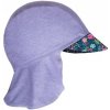 Dětská čepice Dětská funkční čepice s kšiltem a plachetkou UV 50+ Žíhaná šedá Květinky