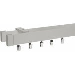 CARDINAL dvojitá kolejnicová stropní garnýž Modern inox 300cm – HobbyKompas.cz