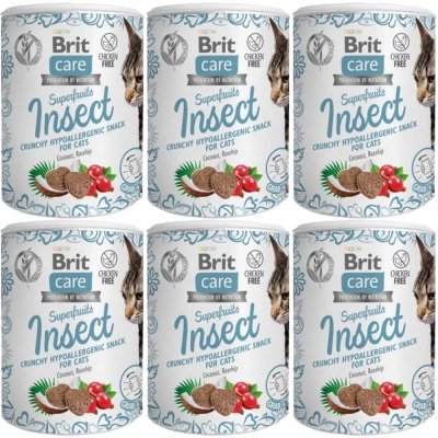 Brit Care Cat Snack Superfruits Insect with Coconut Oil and Rosehips 100 g – Zboží Mobilmania