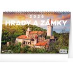 NOTIQUE Stolní Hrady a zámky 23,1 x 14,5 cm 2026 – Zboží Mobilmania