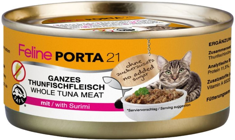 Porta 21 pro kočky Feline tuňák a surimi 90 g