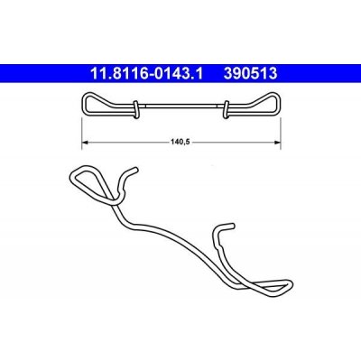 Pružina, brzdový třmen ATE 11.8116-0143.1 – Sleviste.cz