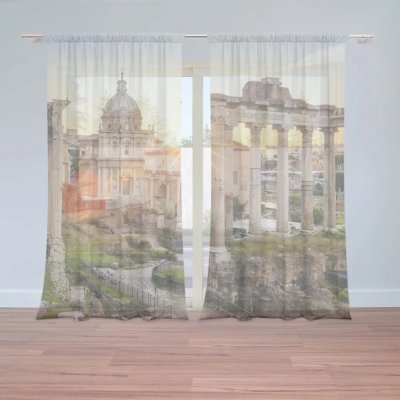 Záclony Řím Forum Romanum: 2 ks - 150x250 cm - Sablio – Hledejceny.cz