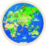Goki kulaté oboustranné puzzle mapa světa Zeměkoule – Hledejceny.cz
