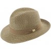 Klobouk Krumlovanka letní klobouk Trilby Fa-38042 hnědo-bežová melanž