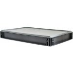 Euro přepravka s víkem 600*400*75 mm, šedá – Zboží Dáma