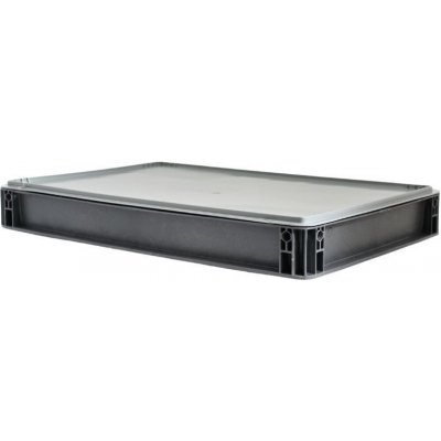 Euro přepravka s víkem 600*400*75 mm, šedá – Zboží Dáma