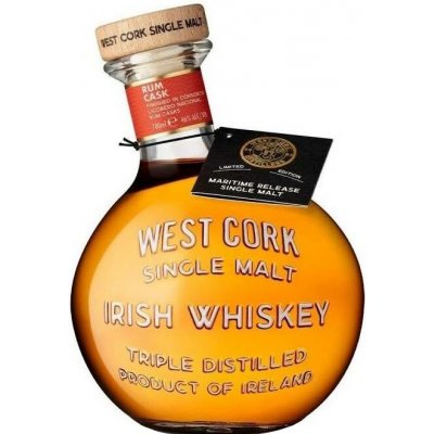 West Cork Single Malt Maritime Rum Cask 46% 0,7 l (holá lahev) – Hledejceny.cz