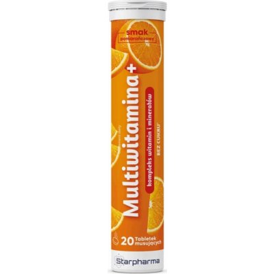 Starpharma Multivitamin+ 20 šumivých tablet Pomeranč – Hledejceny.cz