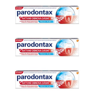 Parodontax Aktivní obnova dásní Fresh Mint s fluoridem 3 x 75 ml – Sleviste.cz