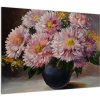 Obraz - Olejomalba, Květiny ve váze, jednodílný 70x50 cm