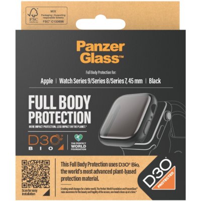 PanzerGlass Full Protection D3O černý, Apple Watch Series 7/8/9 45mm 3690 – Zboží Živě
