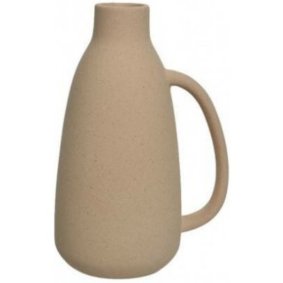 Keramická váza s uchem, výška 22 cm, písková – Hledejceny.cz