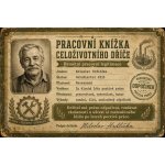 Bezvadary.cz | Retro pracovní knížka celoživotního dříče s vlastní fotografiíA4 30x21cm rp23 – Hledejceny.cz