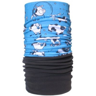 4Fun zimní dětský šátek Funny Cow Blue 113726