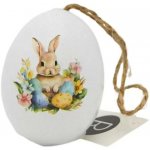 Dekorace - Vejce závěs poly s králíčkem 7cm – Hledejceny.cz
