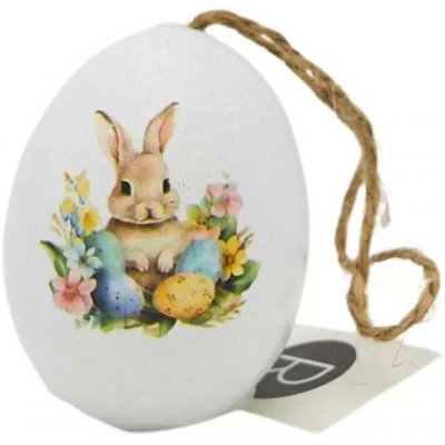 Dekorace - Vejce závěs poly s králíčkem 7cm – Hledejceny.cz