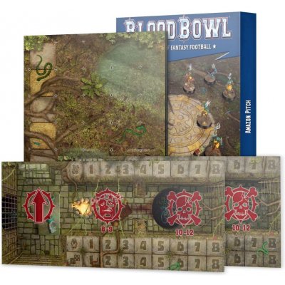 GW Warhammer Blood Bowl Amazon Team Pitch and Dugouts