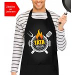 Kariban HobbyTriko Grilovací zástěra pro tátu Táta šéf grilu Černá – Hledejceny.cz