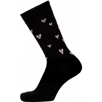 Cai společenské merino ponožky pro dospělé vzor Heart Černá