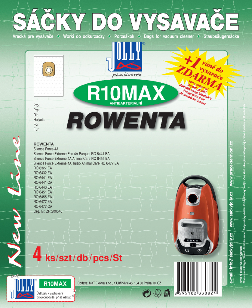 Jolly MAX R 10 (4ks) do vysav. ROWENTA