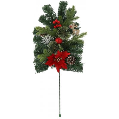 Pro-Tech shop Vánoční dekorativní větvička 60cm červená s vánoční hvězdou 69641 – Hledejceny.cz