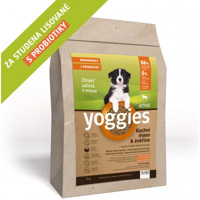 Yoggies pro štěňata Mini active kachna zvěřina 2 kg – Zboží Mobilmania