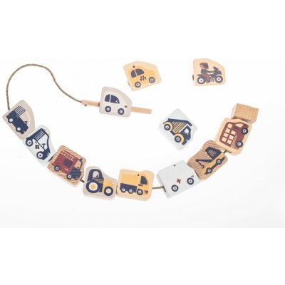 CUBIKA Pastel 16006 Navlékací dopravní prostředky navlékací set 13 ch dílů a 8 předloh – Hledejceny.cz