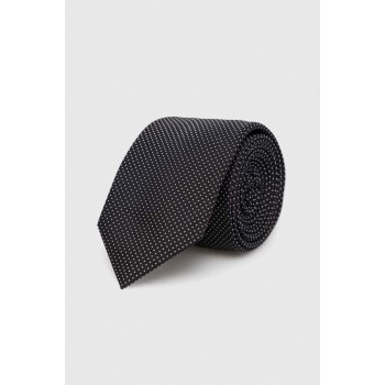 Hugo hedvábná kravata černá
