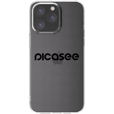 Picasee silikonový průhledný obal pro Apple iPhone 15 Pro Max - Picasee - new logo - black – Zboží Mobilmania