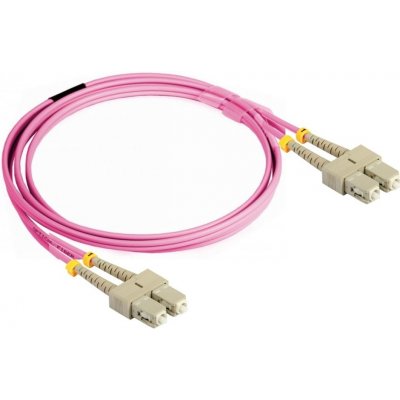 CTnet Optický patch, SC-SC 50/125 OM4, CTNET-SC-SC-50/125-OM4, 3m, růžový – Zboží Živě