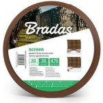 Bradas stínící fólie na plot 450 g/m² + spony 4,75 cm x 35 m brown – HobbyKompas.cz