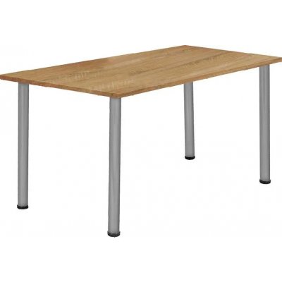 CRTR 160 Jídelní stůl 1600 x 800 mm, deska dub bardolino / nohy stříbrné RAL9006 – Zboží Mobilmania