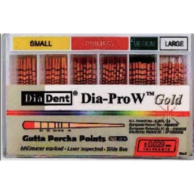 DiaDent Čepy gutaperčové speciální Dia-ProW Gold ML168-S601 - Vel./šíře: malá – Hledejceny.cz