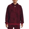 Pánská mikina Under Armour Rival Fleece Printed Hoodie Dark Maroon/White