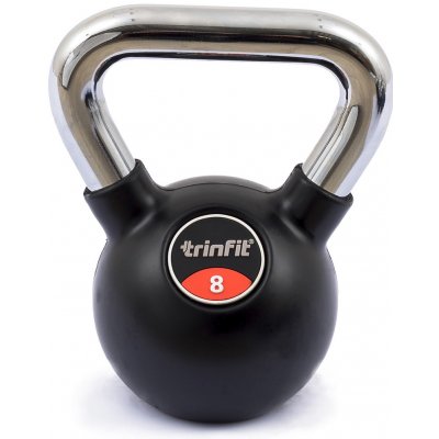 TRINFIT Kettlebell kov guma s chrom madlem 8 kg – Hledejceny.cz