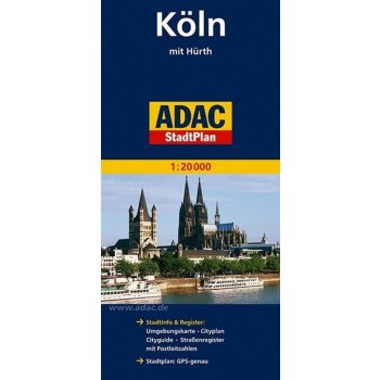 Koln/ plán, mapa města 1:20t ADAC