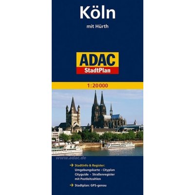 Koln/ plán, mapa města 1:20t ADAC