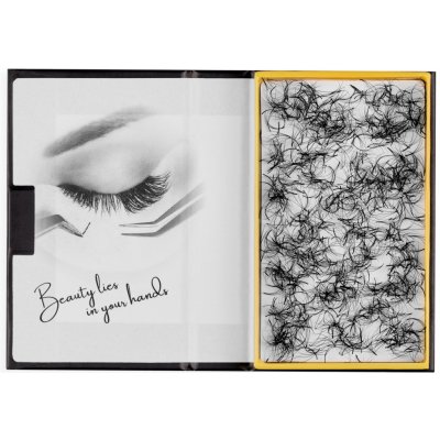 Luxury Lashes 3D Řasy Premium v hotovém vějířku, 1 000 ks Zakřivení umělých řas: CC, Délka umělých řas: 10 mm, Tloušťka řas: 010 – Zboží Dáma