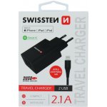 Swissten síťový adaptér smart ic 2x usb 3a power + datový kabel usb / lightning 1,2 m černý – Hledejceny.cz