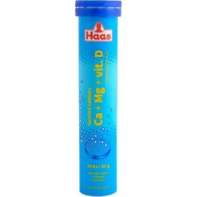 Haas Šumivé tablety 80 g Ca+Mg+D – Hledejceny.cz