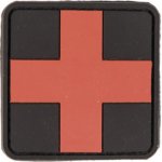 PVC nášivka - zdravotnický kříž, červeno-černý, 5x5 cm, Mil-Tec – Zboží Dáma