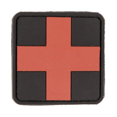 PVC nášivka - zdravotnický kříž, červeno-černý, 5x5 cm, Mil-Tec – Zboží Dáma