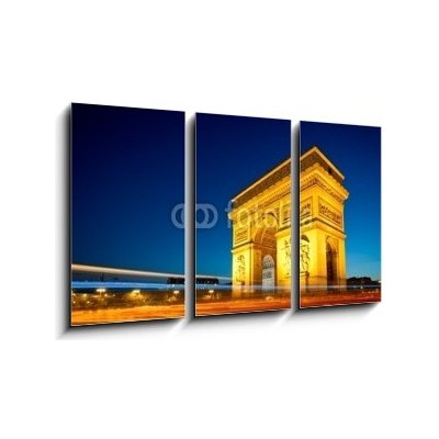 Obraz 3D třídílný - 90 x 50 cm - Arc de Triomphe Champs Elysées Paris France Arc de Triomphe Champs Elysées Paříž Francie