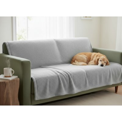 Mybesthome Přehoz na sedačku - pohovku - deka KARIN světle šedá 170x210 cm – Zboží Dáma