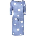 Numoco dámské puntíkované šaty 13-74 modrá – Zboží Mobilmania