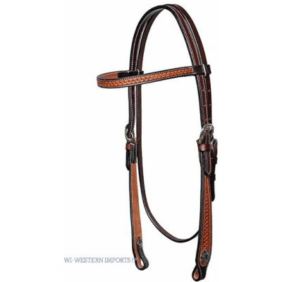 Westernová uzdečka WESTERN IMPORTS TWO TONE pro chladnokrevné koně xFULL – Sleviste.cz