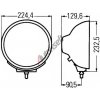 Přední světlomet HELLA Dálkový světlomet HE 1F8007560-201